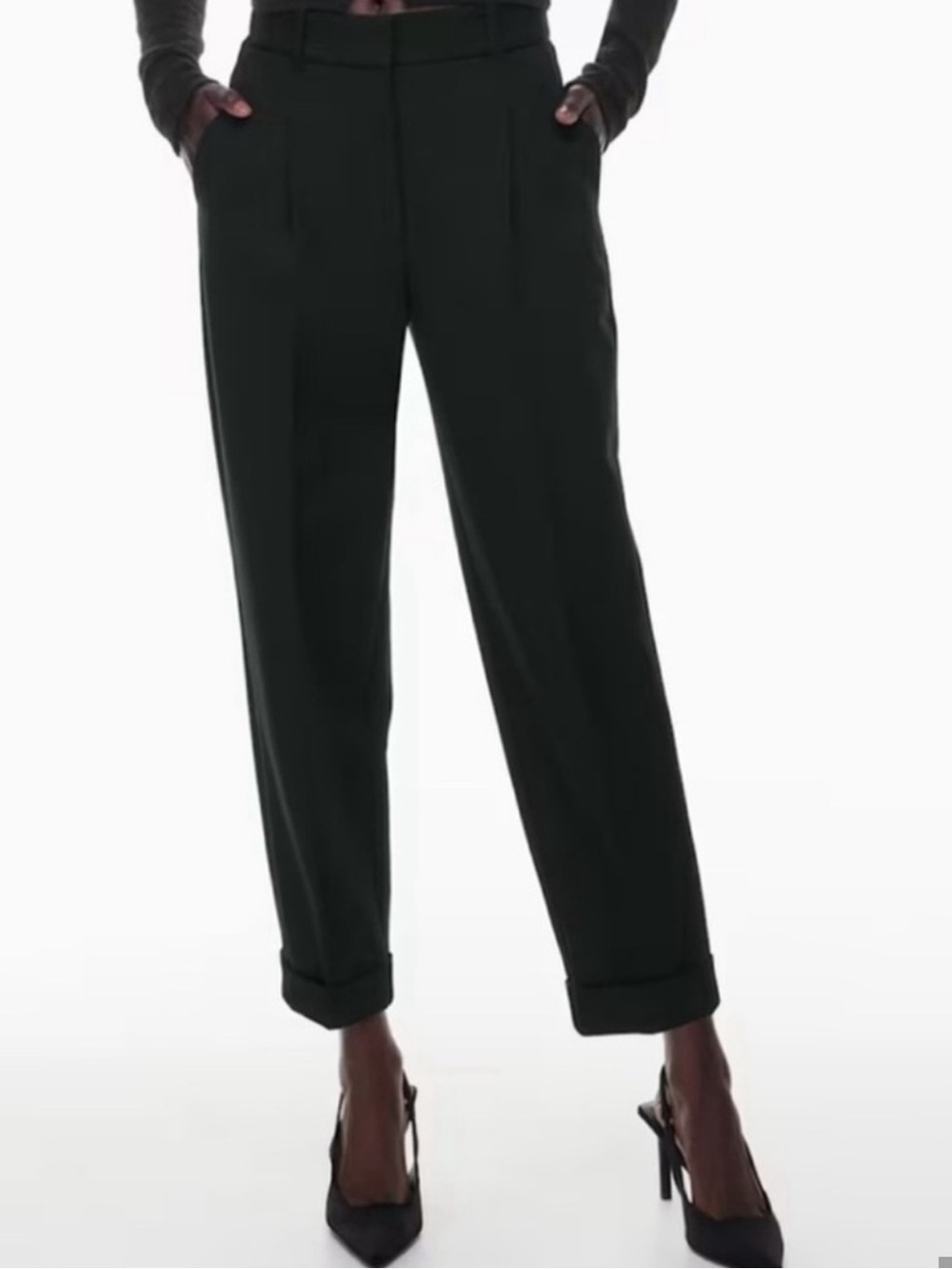 Aritzia Black Tailored Stretch Dress Pants